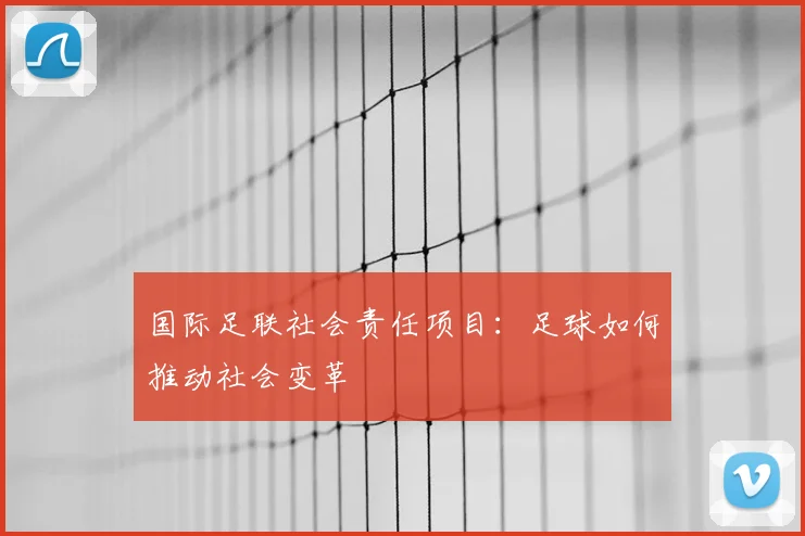国际足联社会责任项目:足球如何推动社会变革